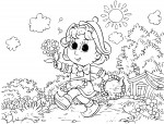 sfatulparintilor.ro_planse de colorat_scufita rosie pleaca spre bunica ei