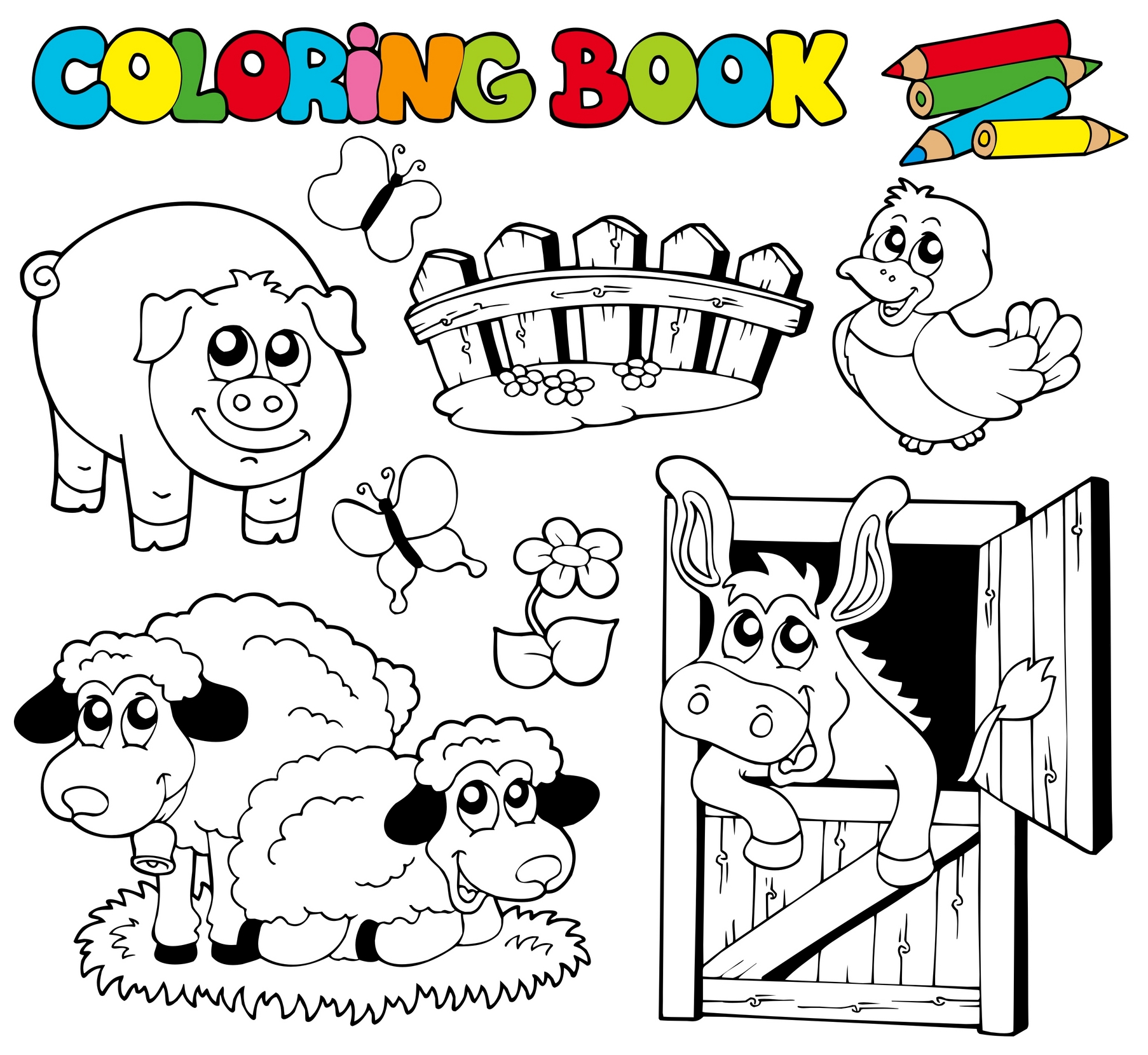 Planse, fise si imagini de colorat pentru copii cu animale