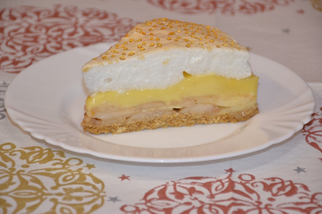 Prajitura cu mere, crema de vanilie