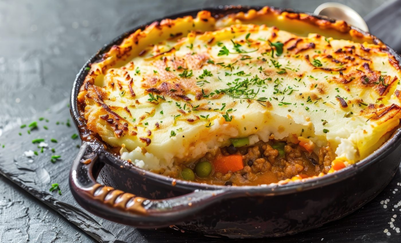 Plăcintă cu carne de miel brânză şi urzici