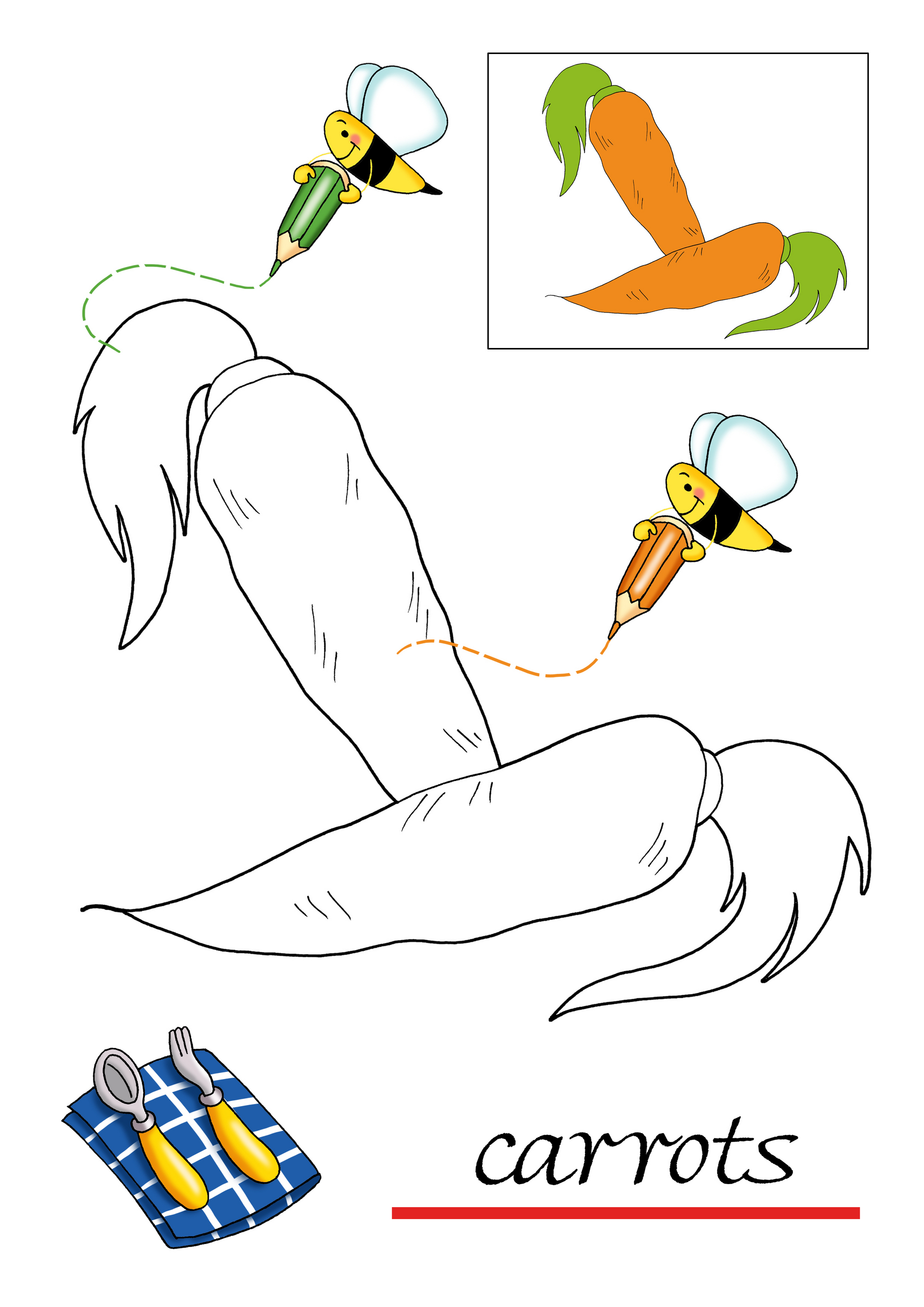 Sfatulparintilor.ro, planse de colorat, morcovul