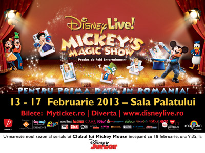 sfatulparintilor.ro-Concurs NOU: Castiga invitatii la “Disney Live! – Mickey’s Magic Show”! Afla cum