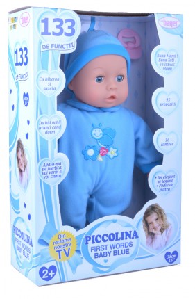 PAPUSA PICOLLINA FIRST WORDS BABY BLUE