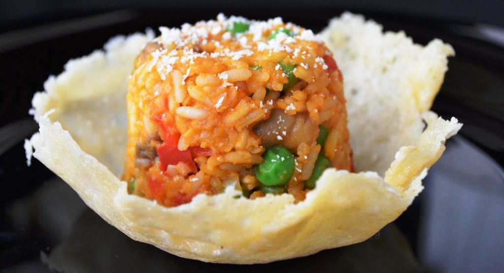 Risotto in cosulete de parmezan