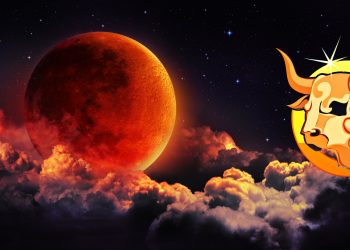 Eclipsă de Lună plină sângerie în Taur