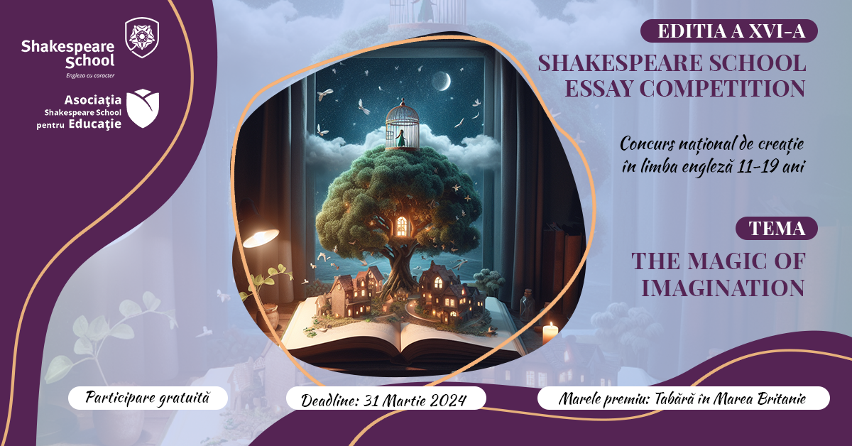 startul înscrierilor la Shakespeare School Essay Competition 2024