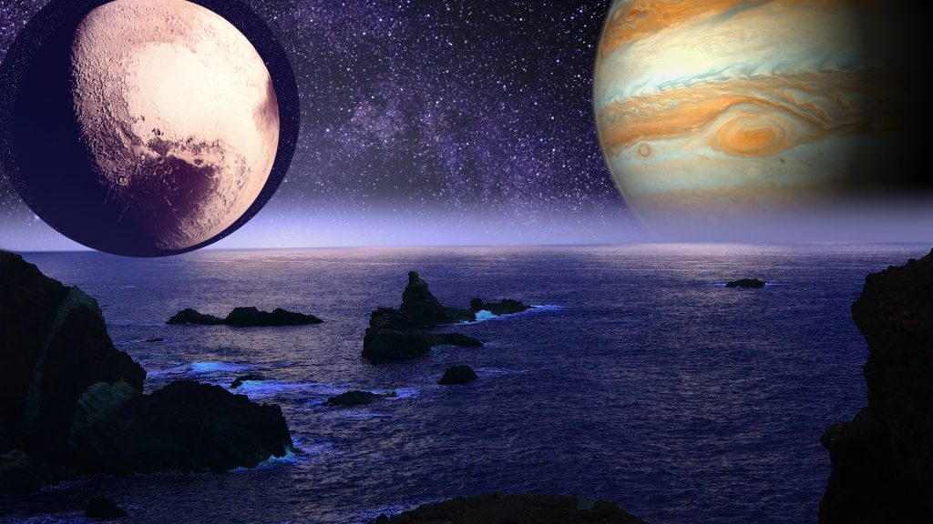 Întunecatul Pluto și Marele Benefic Jupiter se întâlnesc - sfatulparintilor.ro - pixabay-com - alien-planet-3823298_1920