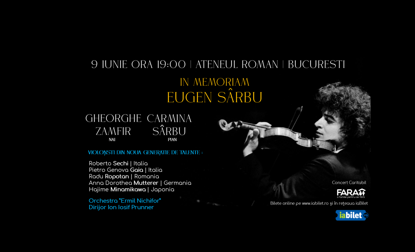 Concert caritabil in memoriam Eugen Sârbu