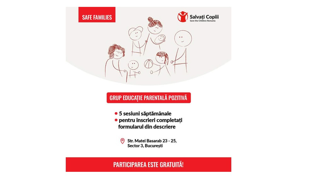 Salvați Copiii lansează sesiunile gratuite de educație parentală Safe Families
