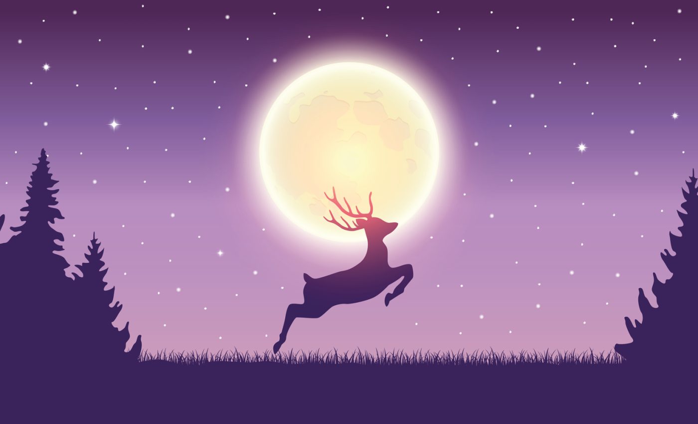 LUNA PLINĂ a Cerbului din 10 iulie