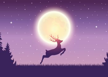 LUNA PLINĂ a Cerbului din 10 iulie