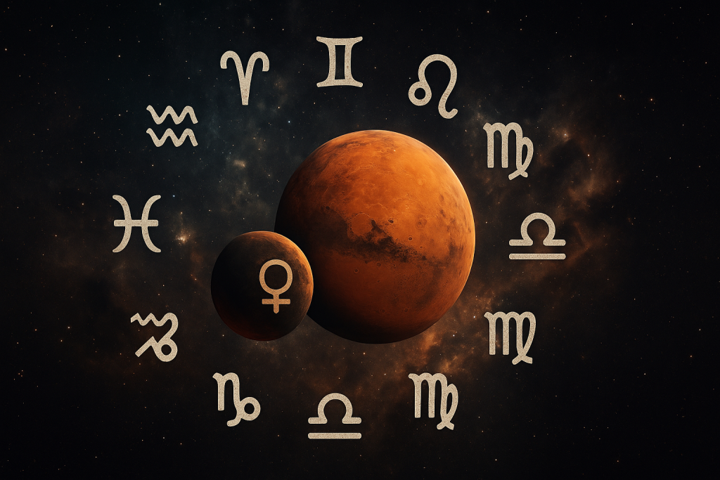 conjuncția Marte – Nodul destinului Sud