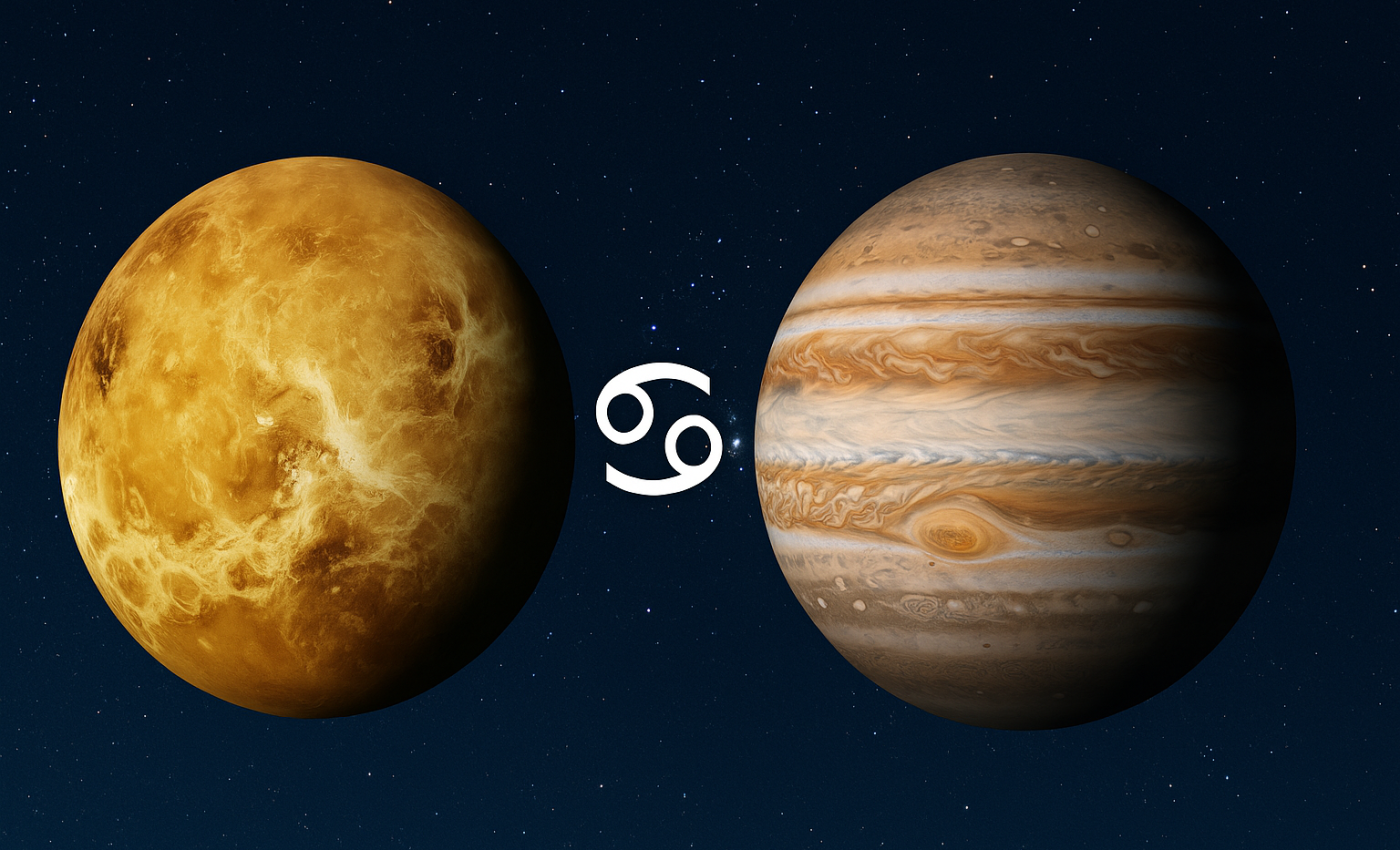Venus și Jupiter în Rac după 12 ani