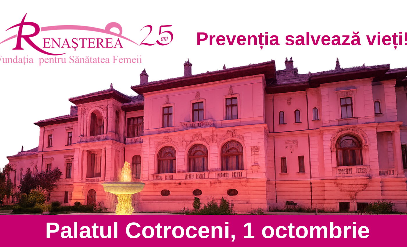 Palatul Cotroceni lumina roz împotriva cancerului de sân