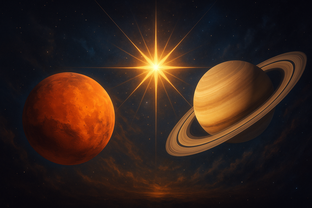 Marte și Saturn zodii
