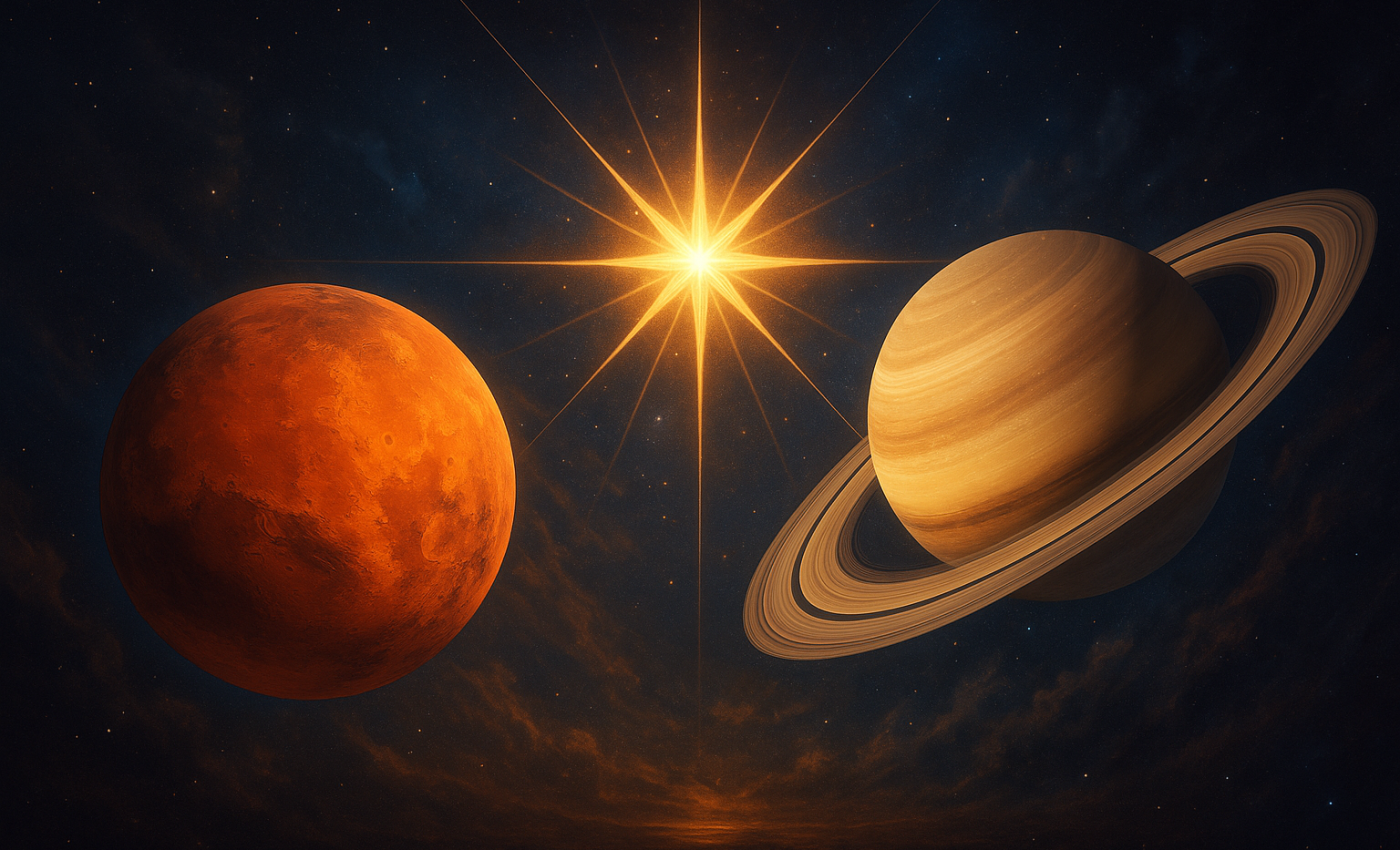 Marte și Saturn zodii