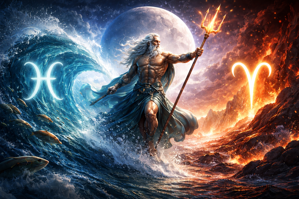 Neptun părăsește Peștii și intră în Berbec