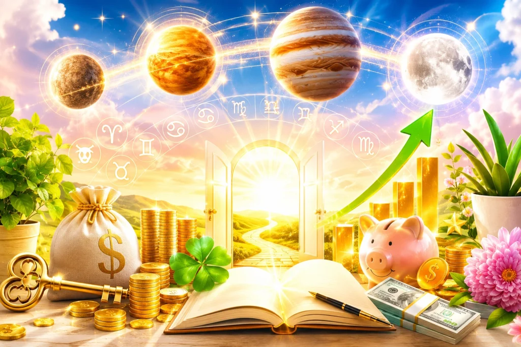 alinierea planetară Mercur–Venus–Jupiter–Lună oportunitati