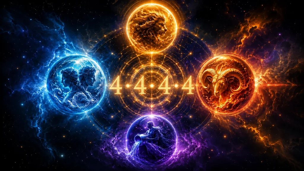 Codul cosmic 4:4:4:4 planete zodii