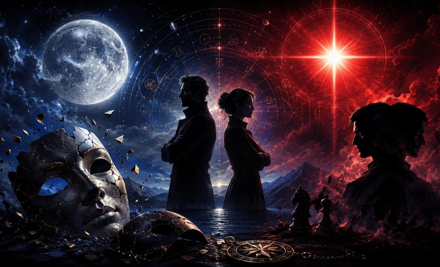 Luna și Antares măști zodii