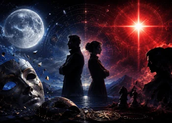 Luna și Antares măști zodii