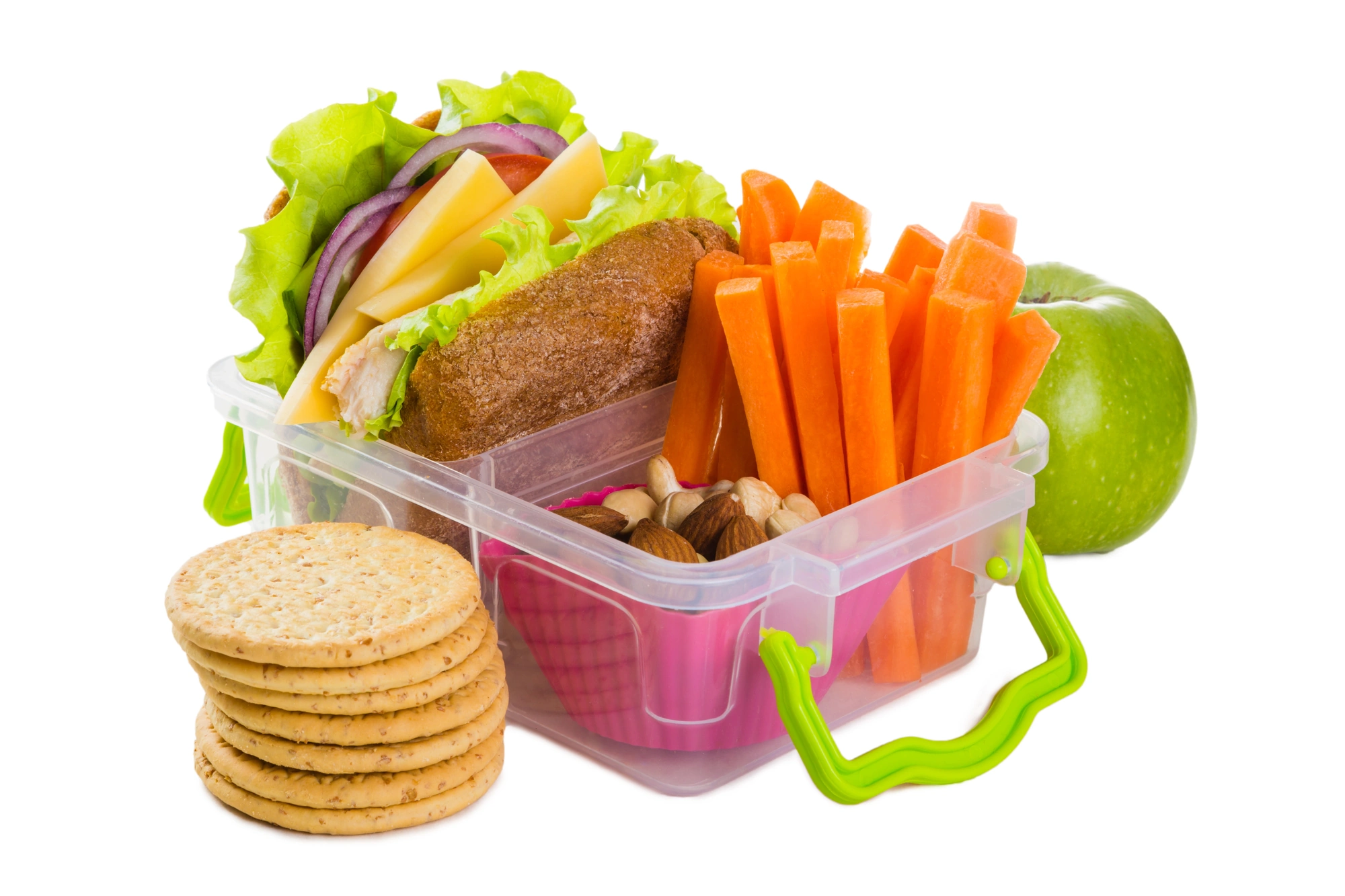 Ce alimente nu sunt potrivite în pachetul pentru școală - sfatulparintilor.ro - fresh-healthy-school-lunch-Depositphotos_154962520_L
